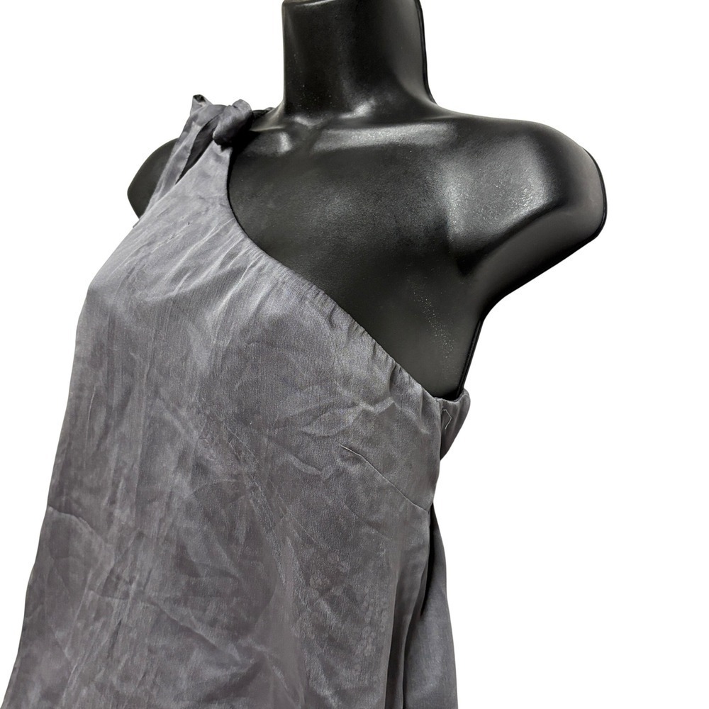 NWT The Limited One Shoulder Top Womens Gray Sequin Whimsigoth Retro Y2K Size XS - Picture 3 of 12